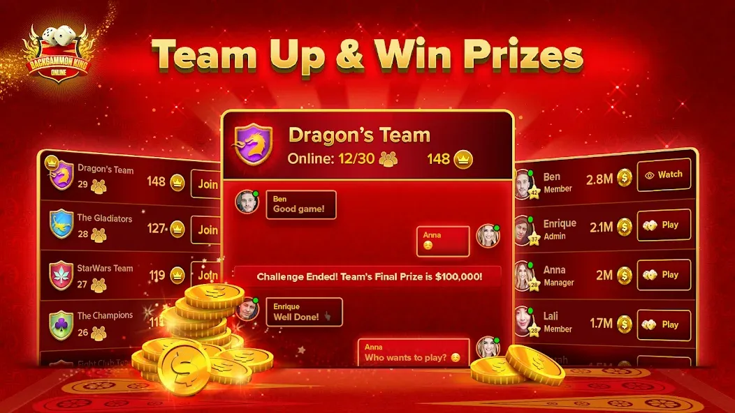 Backgammon King Online [МОД: Меню, Бесконечные монеты и Открытые уровни] Screenshot 5