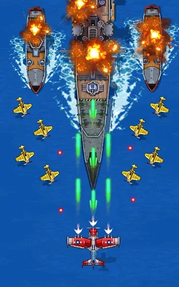 1945 Air Force: Airplane games (тысяча девятьсот сорок пять) [МОД: Много монет, Открытые уровни и Мега MOD] Screenshot 1