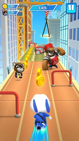 Talking Tom Hero Dash [МОД: Деньги, Монеты и Меню MOD] Screenshot 2