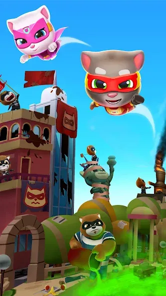 Talking Tom Hero Dash [МОД: Деньги, Монеты и Меню MOD] Screenshot 5