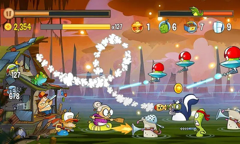 Swamp Attack (Свомп Аттак) [МОД: Все открыто, Дополнительные деньги и Меню MOD] Screenshot 3