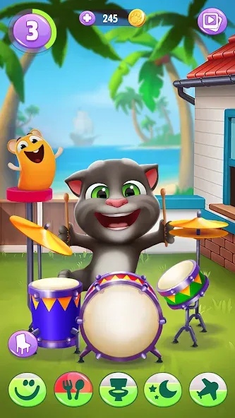 My Talking Tom 2 [МОД: Все открыто, Дополнительные деньги и Меню MOD] Screenshot 1