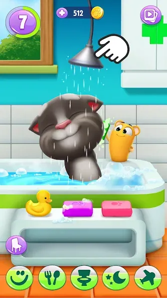 My Talking Tom 2 [МОД: Все открыто, Дополнительные деньги и Меню MOD] Screenshot 2