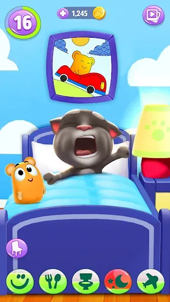My Talking Tom 2 [МОД: Все открыто, Дополнительные деньги и Меню MOD] Screenshot 4