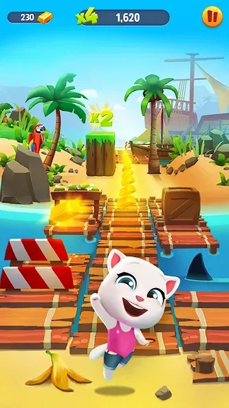 Talking Tom Gold Run [МОД: Меню, Бесконечные монеты и Открытые уровни] Screenshot 2