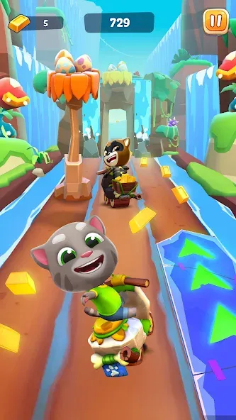 Talking Tom Time Rush [МОД: Много монет, Открытые уровни и Мега MOD] Screenshot 1
