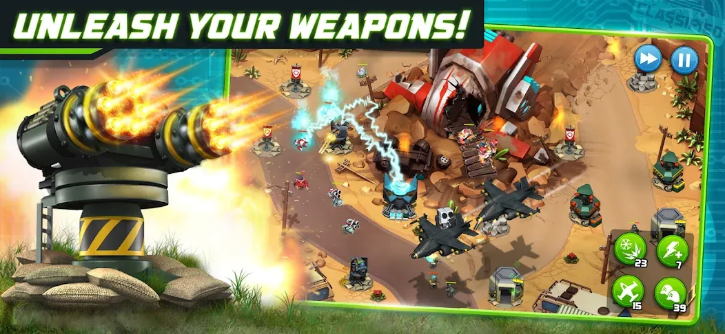 Alien Creeps - Tower Defense (Эйлиен Крипс ТД) [МОД: Бесконечные деньги, Монеты и Мега MOD] Screenshot 1