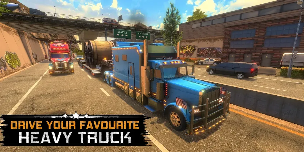 Truck Simulator USA Revolution (Трак Симулятор США Революция) [МОД: Много монет, Открытые уровни и Мега MOD] Screenshot 1