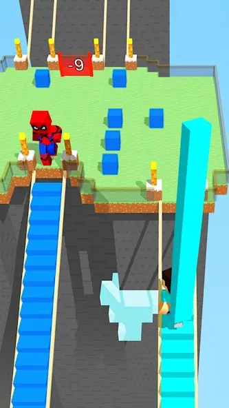 Craft Bridge Race (Крафт Бридж Рейс) [МОД: Много денег, Монет и Все открыто] Screenshot 1