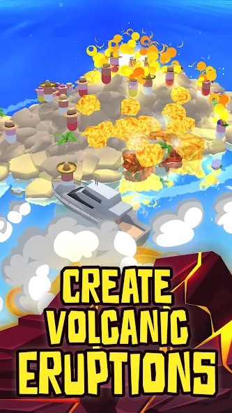 Volcano Island - Sim Game (Вулканический остров) [МОД: Бесконечные деньги, Монеты и Мега MOD] Screenshot 1