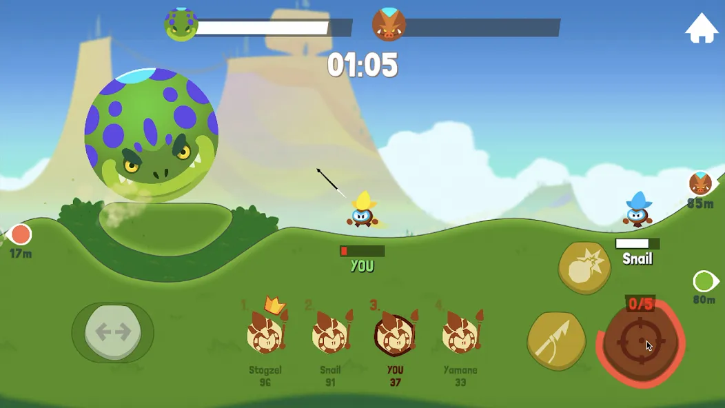 Tiny Hunters - Monsters Attack (Тини Хантерс) [МОД: Бесконечные деньги, Монеты и Мега MOD] Screenshot 5