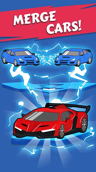 Merge Car - Idle Merge Cars (Мердж Кар) [МОД: Много монет, Открытые уровни и Мега MOD] Screenshot 2