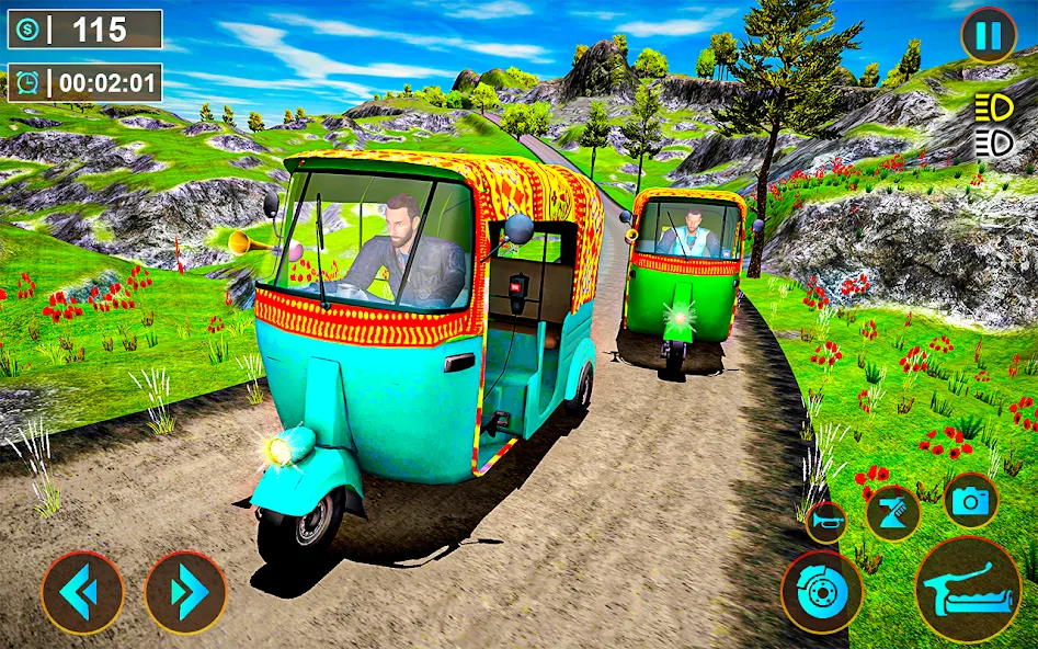 Tuk Tuk Offroad Auto Rickshaw (Тук Тук оффроуд автомобильный рикша) [МОД: Много монет, Открытые уровни и Мега MOD] Screenshot 1