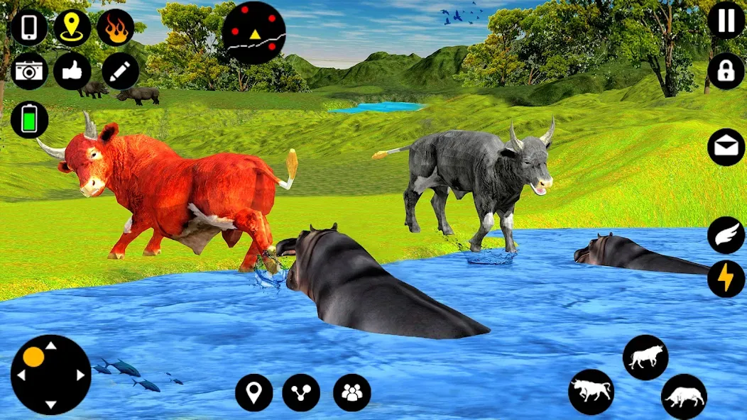 Angry Bull Attack Fight Games (Ангри Булл Атак Файт Геймс) [МОД: Много монет, Открытые уровни и Мега MOD] Screenshot 4