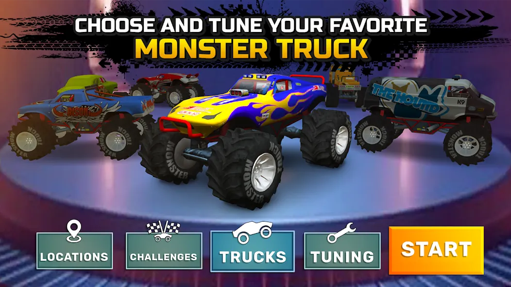 Monster truck: Extreme racing [МОД: Меню, Бесконечные монеты и Открытые уровни] Screenshot 5