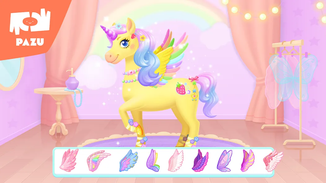 My Unicorn dress up for kids [МОД: Деньги, Монеты и Меню MOD] Screenshot 4
