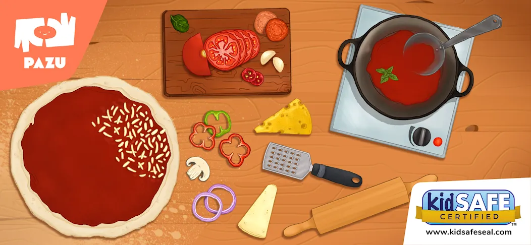 Pizza maker cooking games [МОД: Все открыто, Дополнительные деньги и Меню MOD] Screenshot 1