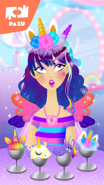 Girls Hair Salon Unicorn [МОД: Деньги, Монеты и Меню MOD] Screenshot 5