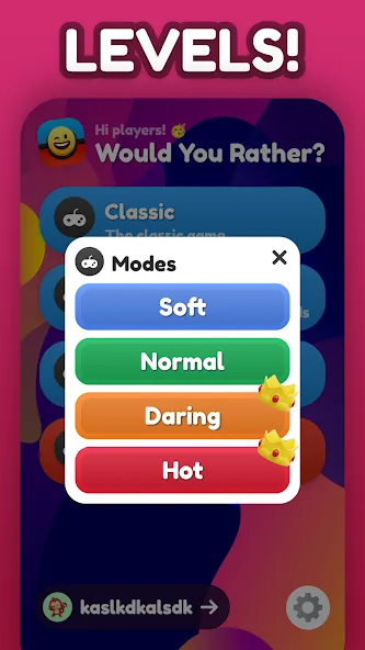 Would You Rather ? [МОД: Меню, Бесконечные монеты и Открытые уровни] Screenshot 4
