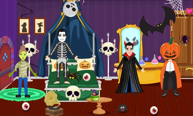 Pretend Play Halloween Party (Претендуй на Хэллоуинскую вечеринку) [МОД: Много монет, Открытые уровни и Мега MOD] Screenshot 3
