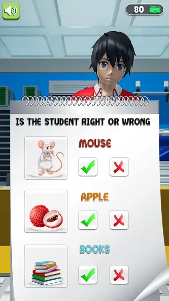 Anime School Teacher Simulator [МОД: Деньги, Монеты и Меню MOD] Screenshot 2