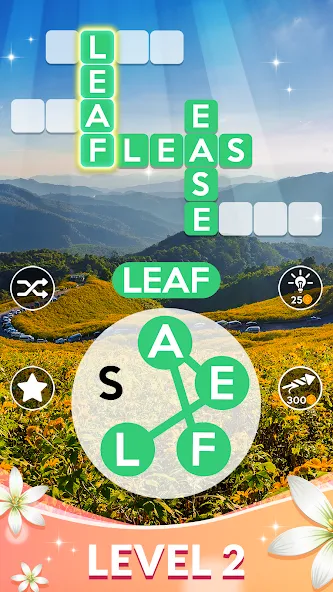 Wordscapes (Вордскейпс) [МОД: Много денег, Монет и Все открыто] Screenshot 2
