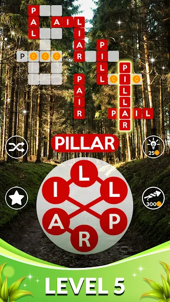 Wordscapes (Вордскейпс) [МОД: Много денег, Монет и Все открыто] Screenshot 5
