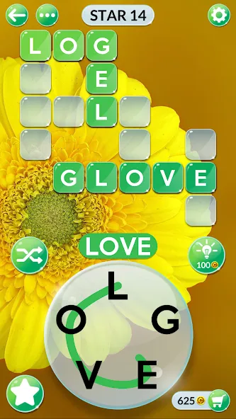 Wordscapes In Bloom (Вордскейпс Ин Блум) [МОД: Много монет, Открытые уровни и Мега MOD] Screenshot 1