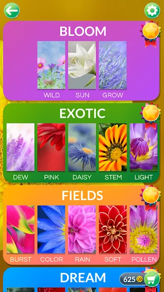 Wordscapes In Bloom (Вордскейпс Ин Блум) [МОД: Много монет, Открытые уровни и Мега MOD] Screenshot 3