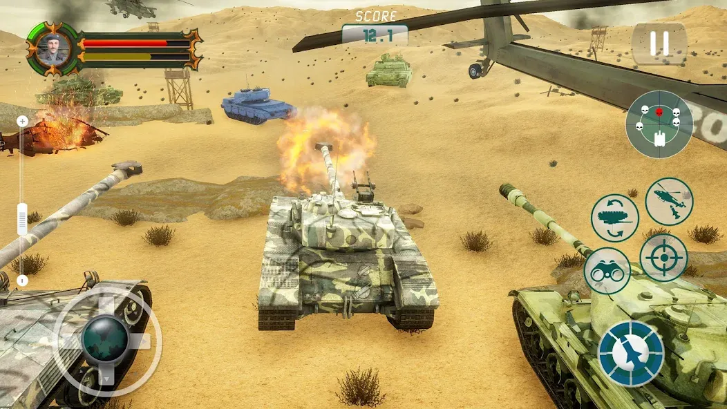 Army Tank Games Offline 3d [МОД: Много монет, Открытые уровни и Мега MOD] Screenshot 1