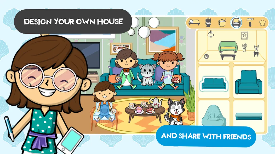 Lila's World:Create Play Learn [МОД: Бесконечные деньги, Монеты и Мега MOD] Screenshot 1