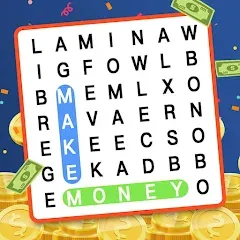 Скачать Make Money: Word Search (Мейк Мани) [МОД: Много денег, Монет и Все открыто] | Взлом Make Money: Word Search на Андроид