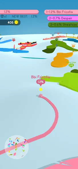 Paper.io 4 [МОД: Деньги, Монеты и Меню MOD] Screenshot 5