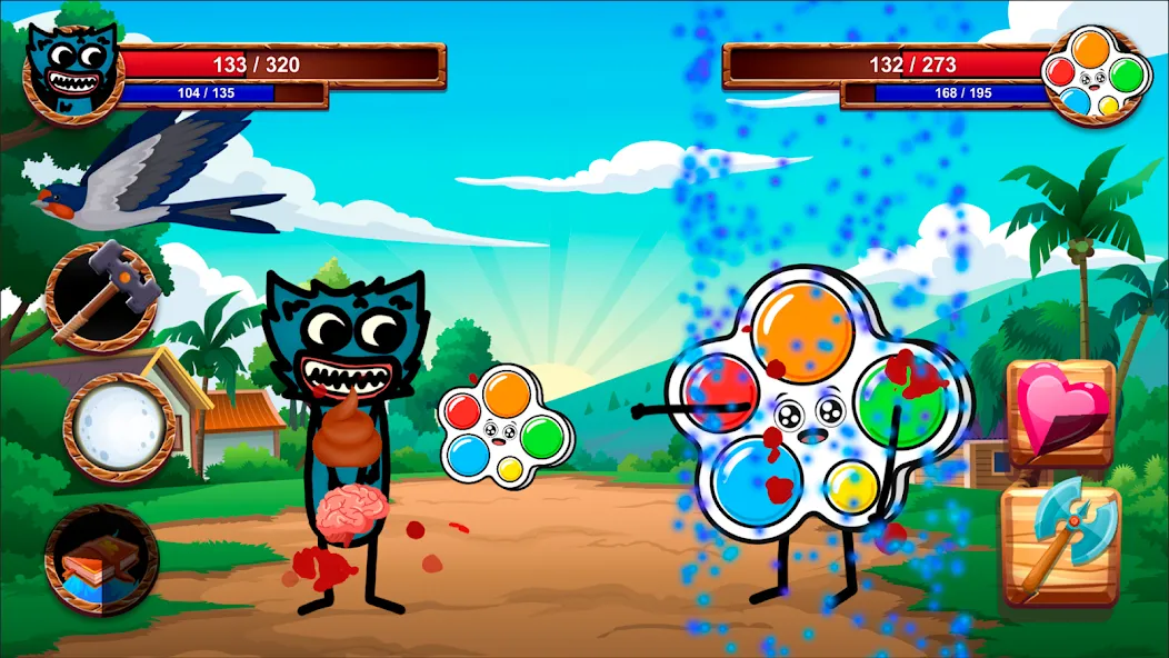Cartoon Battle [МОД: Все открыто, Дополнительные деньги и Меню MOD] Screenshot 1
