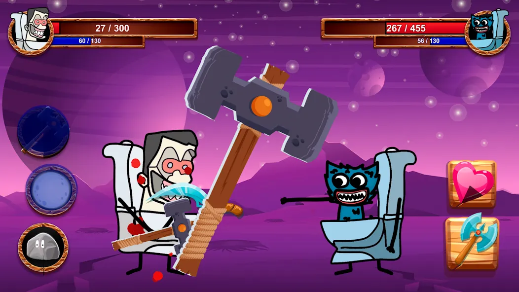 Cartoon Battle [МОД: Все открыто, Дополнительные деньги и Меню MOD] Screenshot 2