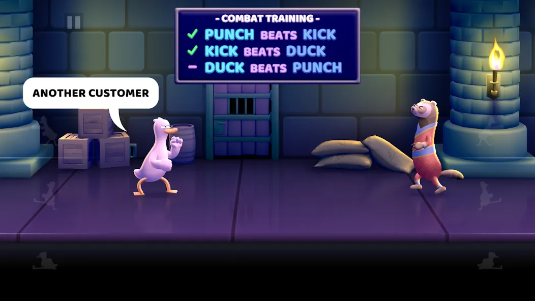 Punch Kick Duck (Панч Кик Дак) [МОД: Много монет, Открытые уровни и Мега MOD] Screenshot 1