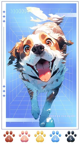 Dog Coloring, Color by number [МОД: Все открыто, Дополнительные деньги и Меню MOD] Screenshot 1