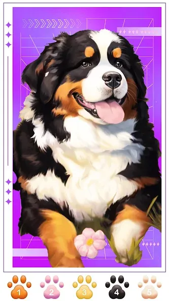Dog Coloring, Color by number [МОД: Все открыто, Дополнительные деньги и Меню MOD] Screenshot 2