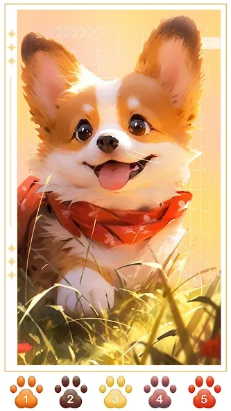 Dog Coloring, Color by number [МОД: Все открыто, Дополнительные деньги и Меню MOD] Screenshot 4