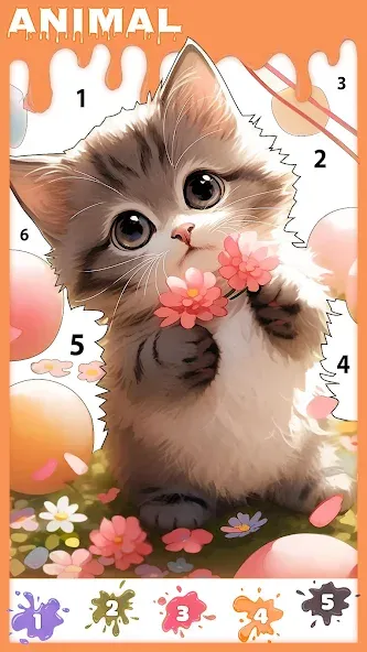 Paint Color: Color by number [МОД: Деньги, Монеты и Меню MOD] Screenshot 5