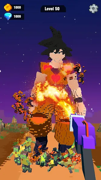 Pixel Shooting: Craft Demolish (Пиксельное стрелялка) [МОД: Все открыто, Дополнительные деньги и Меню MOD] Screenshot 4