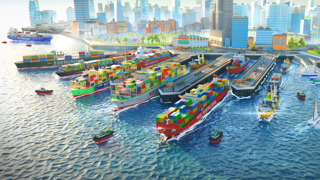 Port City: Ship Tycoon (Порт Сити) [МОД: Деньги, Монеты и Меню MOD] Screenshot 2