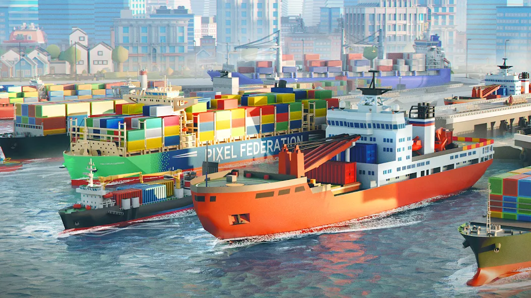 Port City: Ship Tycoon (Порт Сити) [МОД: Деньги, Монеты и Меню MOD] Screenshot 3