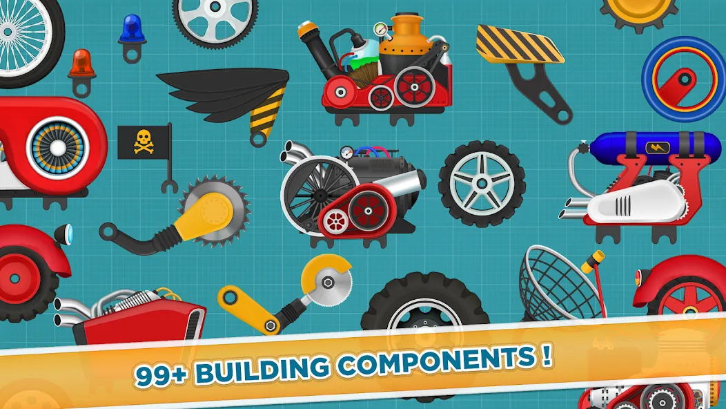 Car Builder & Racing for Kids [МОД: Много монет, Открытые уровни и Мега MOD] Screenshot 5