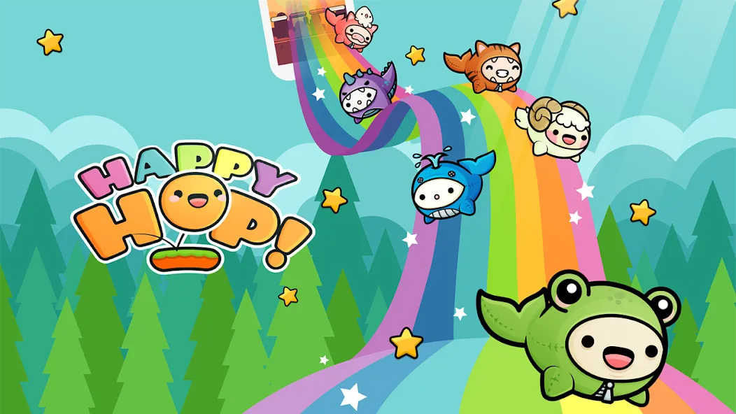 Happy Hop: Kawaii Jump (Хэппи Хоп) [МОД: Все открыто, Дополнительные деньги и Меню MOD] Screenshot 1