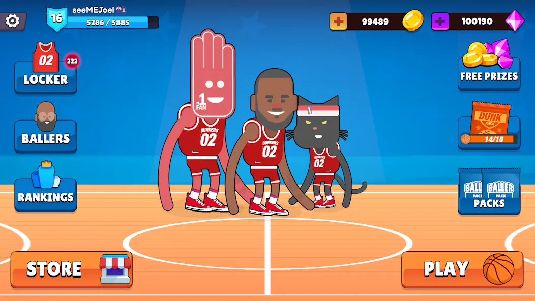 Dunkers 2 (Данкерс 2) [МОД: Много монет, Открытые уровни и Мега MOD] Screenshot 1