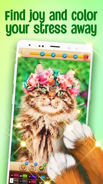 Cross-Stitch: Coloring Book (Кросс) [МОД: Много монет, Открытые уровни и Мега MOD] Screenshot 2
