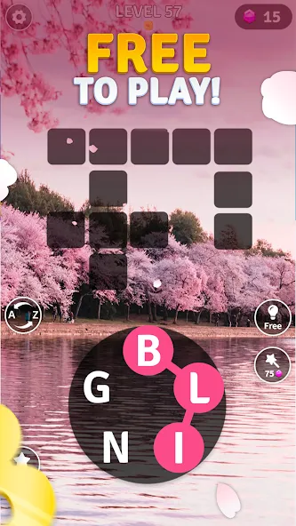 Word Breeze - Earn Bitcoin (Уорд Бриз) [МОД: Меню, Бесконечные монеты и Открытые уровни] Screenshot 3