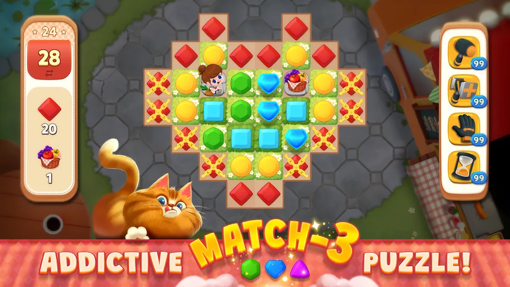 Delish Match : Match3 & Design (Делиш Матч) [МОД: Много монет, Открытые уровни и Мега MOD] Screenshot 1