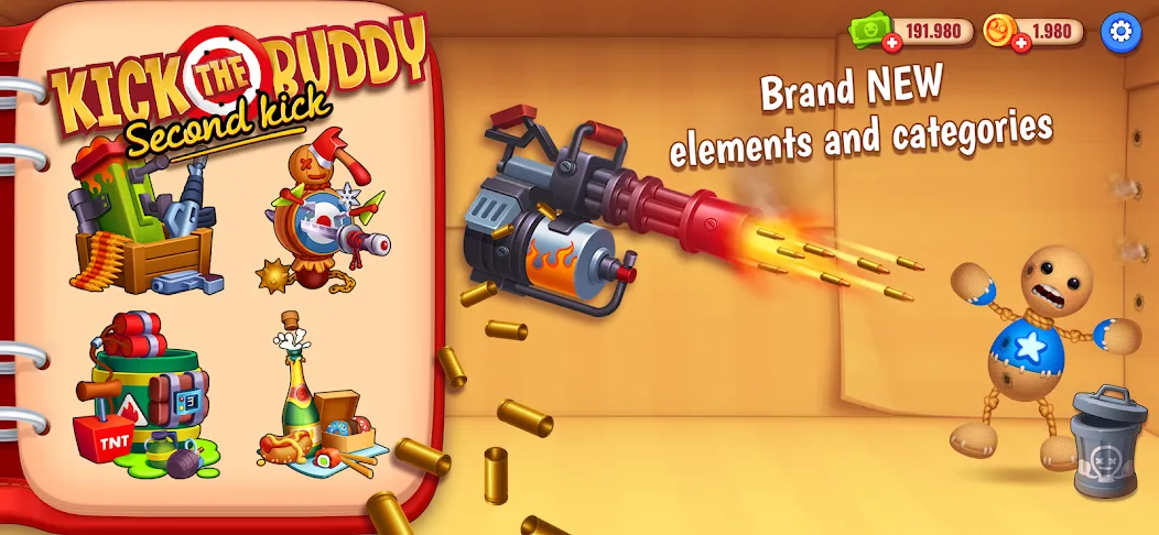 Kick the Buddy: Second Kick (Кик зе Бадди) [МОД: Все открыто, Дополнительные деньги и Меню MOD] Screenshot 2